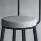 Contemporary Metal Barstool Fabric Upholstered Counter Stool in Matte Finish for Indoor