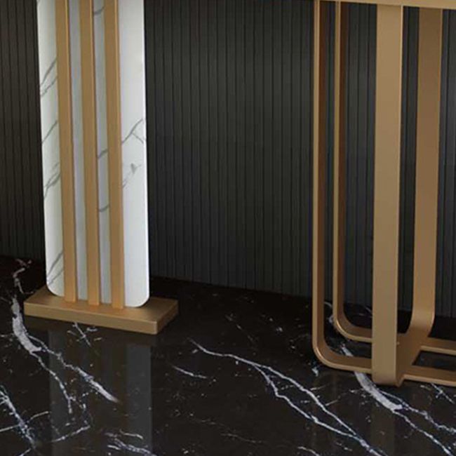 Tabla de acento de Glam Rectangular de 31.5 pulgadas de altura Mesa de consola de piedra