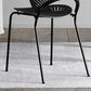 Metal Dining Room Chair Open Back Dining Side Black and Silver Chair Clearhalo 'Dining Chairs' 'Dining Tables & Seating' 'dining_chair' 'furn' 'furn_dining_chair' 'Furniture' 'furniture_dining_chair' 'Kitchen & Dining Furniture' 1200x1200_0408c7a7-d08b-42a1-9021-21018af60bbc