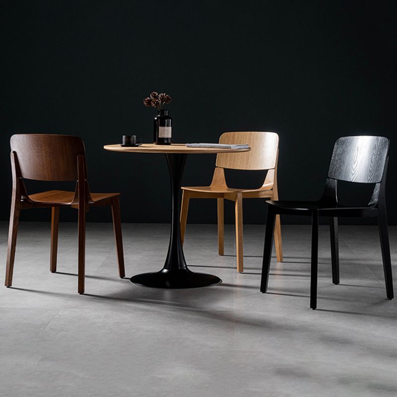 Modern Wood Dining Chair Open Back Dining Armless Side Chairs for Home Clearhalo ' kitchen&dining_furn' 'Dining Chairs' 'Dining Tables & Seating' 'dining_chair' 'furn' 'furn_dining_chair' 'Furniture' 'furniture_dining_chair' 'Kitchen & Dining Furniture' 'kitchen' 1200x1200_0409323f-8990-455d-ae90-b7daa65dcdf0