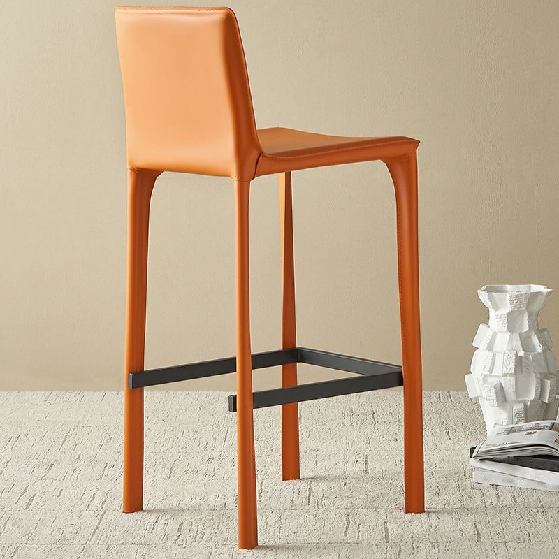 Eigentijdse indoor metalen benen faux leer gestoffeerde barkruk