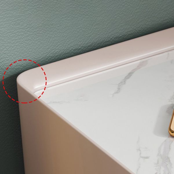 Moderna de piedra de piedra Top Night-Drawer Mesa de noche de 20 pulgadas de altura con piernas