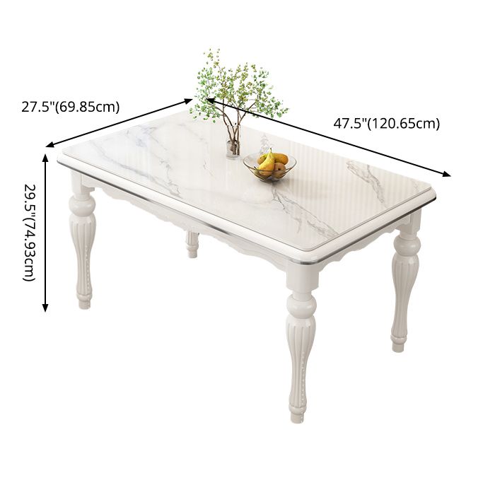 Contemporary Sintered Stone Kitchen Dining Set White Standard Dining Set with 4 Legs Base Clearhalo 'Dining Room Sets' 'Dining Tables & Seating' 'dining_room_set' 'furn' 'furn_dining_room_set' 'Furniture' 'furniture_dining_room_set' 'Kitchen & Dining Furniture' 'kitchen&dining_furn' 'kitchen' 1200x1200_040ba921-fa35-4e6f-bce7-3cda21cd0b0c