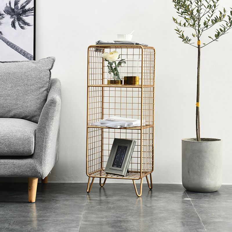 Libreria moderna di libreria metallica standard chiusa in brunish