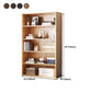 Closed Back Modern Style Bookshelf Wood Bookcase for Home Office
