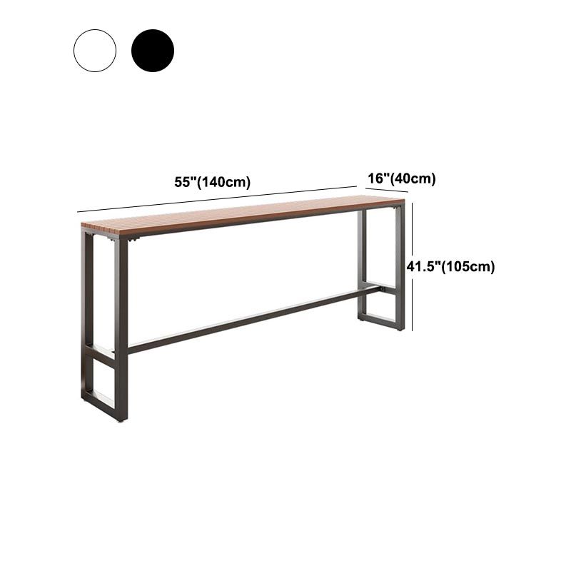 Wood Bar Dining Table Traditional Luxury Rectangle Bar Table with Trestle Base Clearhalo 'Bar Furniture' 'Bar Tables' 'bar_tables' 'furn' 'furn_bar_tables' 'Furniture' 'furniture_bar_tables' 'Kitchen & Dining Furniture' 1200x1200_040ea31b-e714-4849-b44a-0e8000b99c82