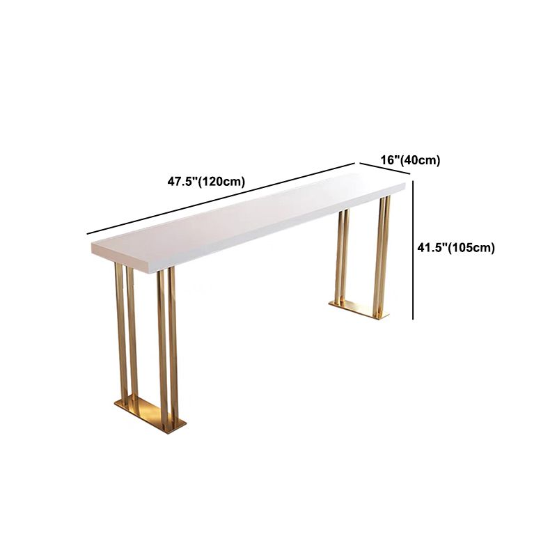 Moderno tavolo da bar in legno massiccio rettangolare set da 1/3 pezzi con sgabelli bianchi