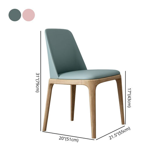 Contemporary Style Dining Chairs Armless Kitchen Chairs with Wooden Legs Clearhalo ' kitchen&dining_furn' 'Dining Chairs' 'Dining Tables & Seating' 'dining_chair' 'furn' 'furn_dining_chair' 'Furniture' 'furniture_dining_chair' 'Kitchen & Dining Furniture' 'kitchen' 1200x1200_040fbabd-90f5-47ff-a72e-f2bc83063631