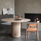Round Pedestal Base Dining Table Modern Wood Table for Kitchen