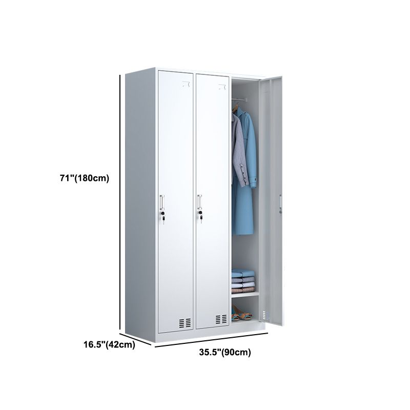 Eigentijdse garderobe metalen witte kleur garderobe kast voor slaapkamer