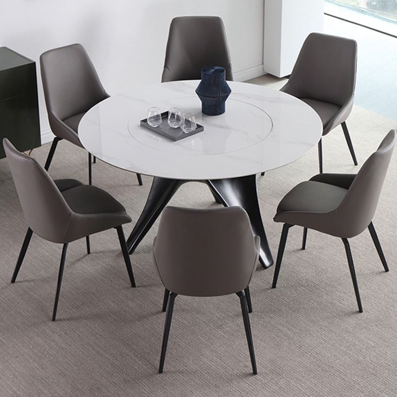 Contemporary Style Dining Chair Armless Chairs with Metal Legs for Home