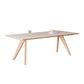 Mesa de comedor de estilo moderno, mesa de piedra de 4 patas para comedor