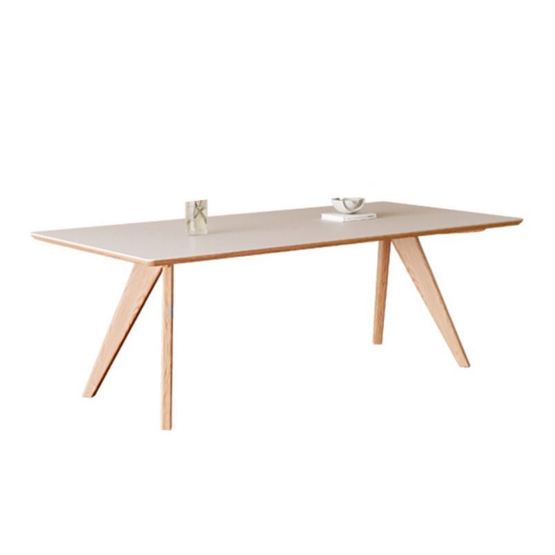 Mesa de comedor de estilo moderno, mesa de piedra de 4 patas para comedor