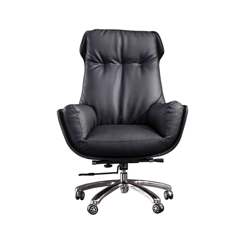 High Back Armless Managers Chair Modern Faux Leather Executive Chair Clearhalo 'furn' 'furn_office_chair' 'Furniture' 'Office Chairs' 'Office Furniture' 'office_chair' 1200x1200_041a56b4-edbf-4bbf-ba83-7b12e2a8cd53
