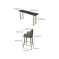 Industrielles Bartisch-Set, 1/4-teilig, Massivholz-Bartisch mit gepolsterten Barhockern
