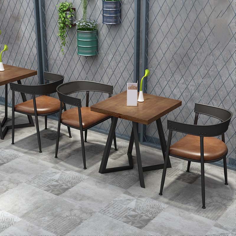 Industrial Double Pedestal Dining Table Wood Table for Cafe Bar Clearhalo 'Dining Tables & Seating' 'Dining Tables' 'dining_table' 'furn' 'furn_dining_table' 'Furniture' 'Kitchen & Dining Furniture' 1200x1200_041ad0c4-4d8c-4a70-9e0d-31384fdd4856