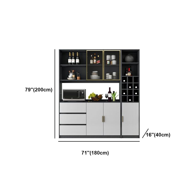 Cassetti cabinet server buffet glam in legno con archiviazione per soggiorno