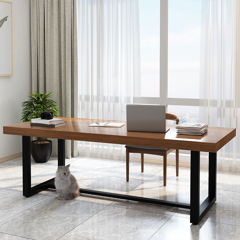 Escritorio de escritura rectangular de madera maciza mesa de reunión de oficina industrial