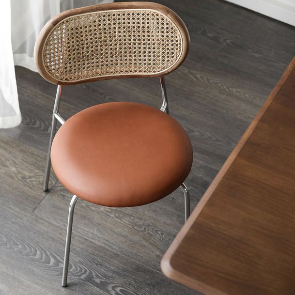 Industrial Style Faux Leather Dining Chairs Open Back Dining Side Chair Clearhalo 'Dining Chairs' 'Dining Tables & Seating' 'dining_chair' 'furn' 'furn_dining_chair' 'Furniture' 'furniture_dining_chair' 'Kitchen & Dining Furniture' 1200x1200_041e3c7a-3e49-4cc4-b559-b2c2ac60e56f