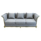 27.5" H Contemporary Velvet Tuxedo Arm Sofa with Pillows for Living Room