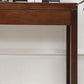 Divano console largo 12 pollici Tavolo da console in legno a 2 disegni in marrone scuro