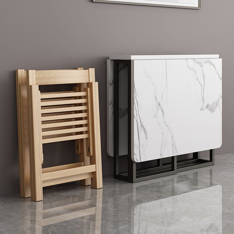 Foldable Artificial Wooden Top Dining Table Extendable Rectangle Table with Trestle Base Clearhalo ' dining_table' 'Dining Tables & Seating' 'Dining Tables' 'furn' 'furn_dining_table' 'Furniture' 'furniture_dining_table' 'Kitchen & Dining Furniture' 'kitchen&dining_furn' 'kitchen' 'kitchen_dining_table' 1200x1200_041fc5ae-84aa-47ef-8884-04e436ab7b74