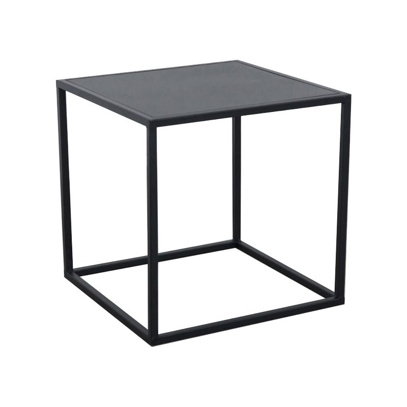 Mesa de deslizamiento de extremo de metal de mediados de siglo Mesa de esquina de sofá marco minimalista