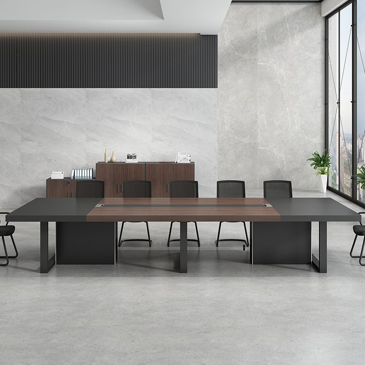 Industrieel schrijfbureau rechthoekige schrijfbureau met metalen benen