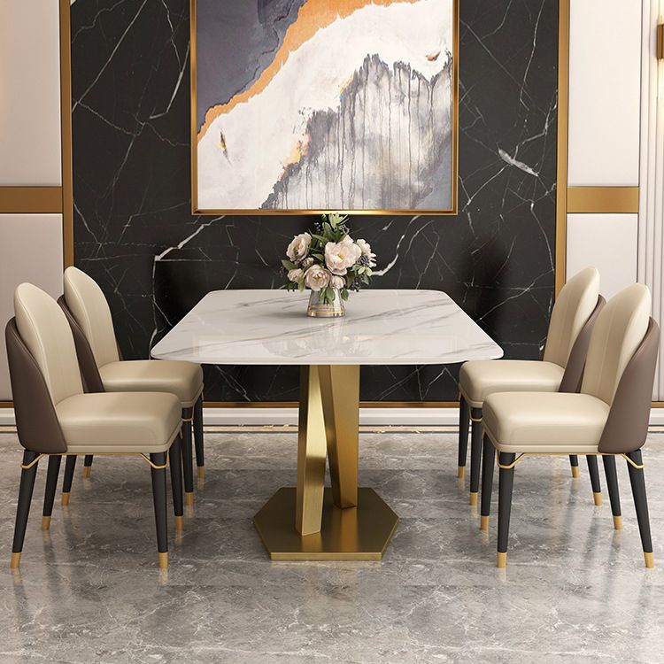 Set da pranzo moderno in pietra sinterizzata Set da pranzo da 1/2/5/6/7 pezzi per uso domestico