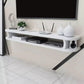 Console multimediale per TV montata a parete con scaffale aperto, supporto TV scandinavo da 9 pollici