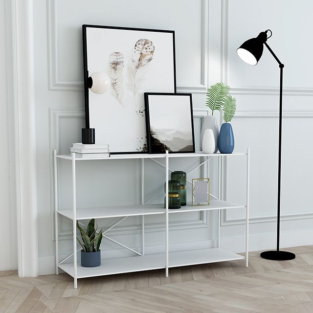 Contemporary Rectangle Accent Table Antique Finish Console Sofa Table Clearhalo 'Console Tables' 'console_tables' 'Entry & Mudroom Furniture' 'furn' 'furn_console_tables' 'Furniture' 1200x1200_042842db-12fe-4f69-a4b5-f2fdc4cc51a4