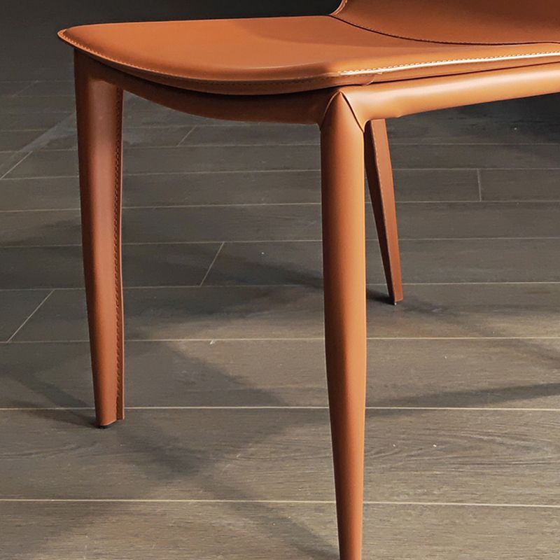 Glam Dining Room Side Chairs Leather Armless Dining Chairs for Home Clearhalo 'Dining Chairs' 'Dining Tables & Seating' 'dining_chair' 'furn' 'furn_dining_chair' 'Furniture' 'furniture_dining_chair' 'Kitchen & Dining Furniture' 1200x1200_042a763b-72d4-43e2-869c-294871fbfbf4