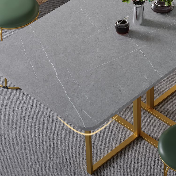 Modern Gray Dining Table Sintered Stone Drop-Leaf 59" Dining Table for Home Use Clearhalo ' dining_table' 'Dining Tables & Seating' 'Dining Tables' 'furn' 'furn_dining_table' 'Furniture' 'furniture_dining_table' 'Kitchen & Dining Furniture' 'kitchen&dining_furn' 'kitchen' 'kitchen_dining_table' 1200x1200_042af8ff-c698-4ad4-97dd-77af4632af6f