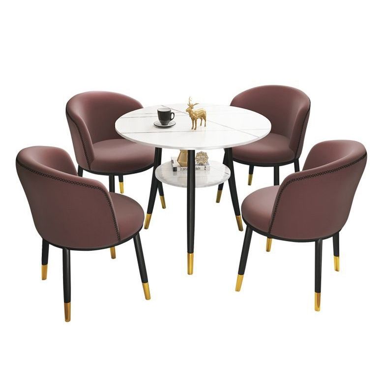 Stone Dining Table Traditional Luxury Round Dining Site Table with Tripod Base Clearhalo ' dining_table' 'Dining Tables & Seating' 'Dining Tables' 'furn' 'furn_dining_table' 'Furniture' 'furniture_dining_table' 'Kitchen & Dining Furniture' 'kitchen&dining_furn' 'kitchen' 'kitchen_dining_table' 1200x1200_042ba438-4c77-4ed0-86bf-e813ea7bf74a