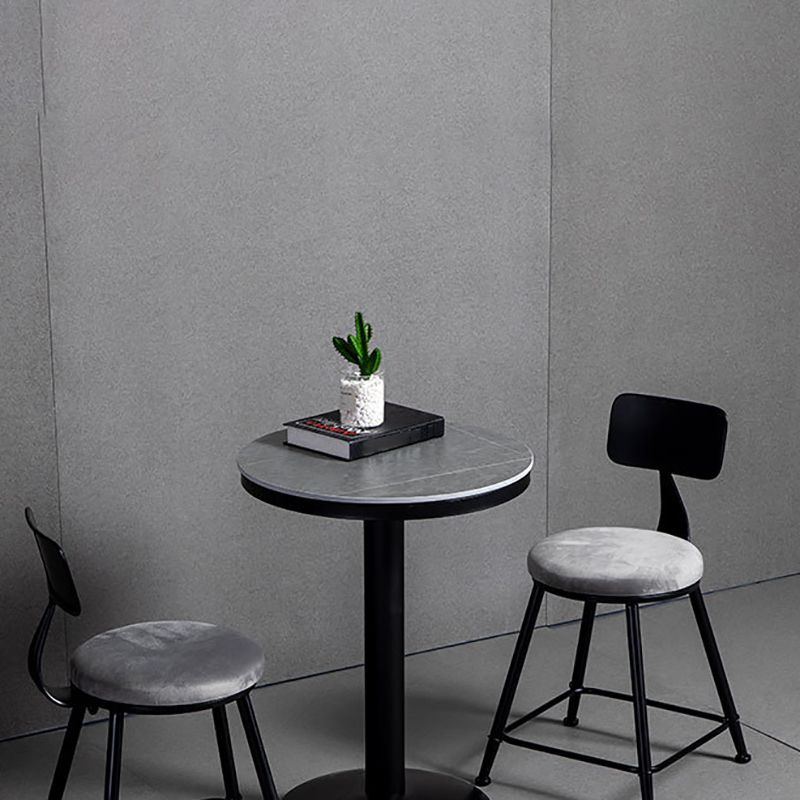 1/2/3 Pieces Industrial Iron Bar Table Set Round Bistro Set with Grey Stone Top Clearhalo 'Bar Furniture' 'furn' 'furn_home_bar_bar_sets' 'Furniture' 'Home Bars & Bar Sets' 'home_bar_bar_sets' 'Kitchen & Dining Furniture' 1200x1200_042bb897-f7ad-4100-8dda-0a3172389864