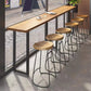 Juego de mesa de Bar moderno de 1/7 piezas, mesa de mostrador rectangular de madera con taburetes