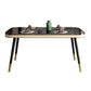 Glam Rectangle Shape Kitchen Dining Table Marble Standard Dining Table with 4 Legs Base Clearhalo ' dining_table' 'Dining Tables & Seating' 'Dining Tables' 'furn' 'furn_dining_table' 'Furniture' 'furniture_dining_table' 'Kitchen & Dining Furniture' 'kitchen&dining_furn' 'kitchen' 'kitchen_dining_table' 1200x1200_042cb9cb-e8e4-4f0e-a7b9-68131fb2f6e9