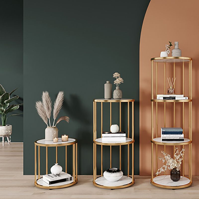 Scandinavian Open Corner Bookshelf with Metal Frame Manufactured Wood Bookcase Clearhalo 'Bookcases' 'furn' 'furn_bookcases' 'Furniture' 'furniture_bookcases' 'Office Furniture' 1200x1200_042cd9c8-c399-4d73-92c1-35efed5b4a49