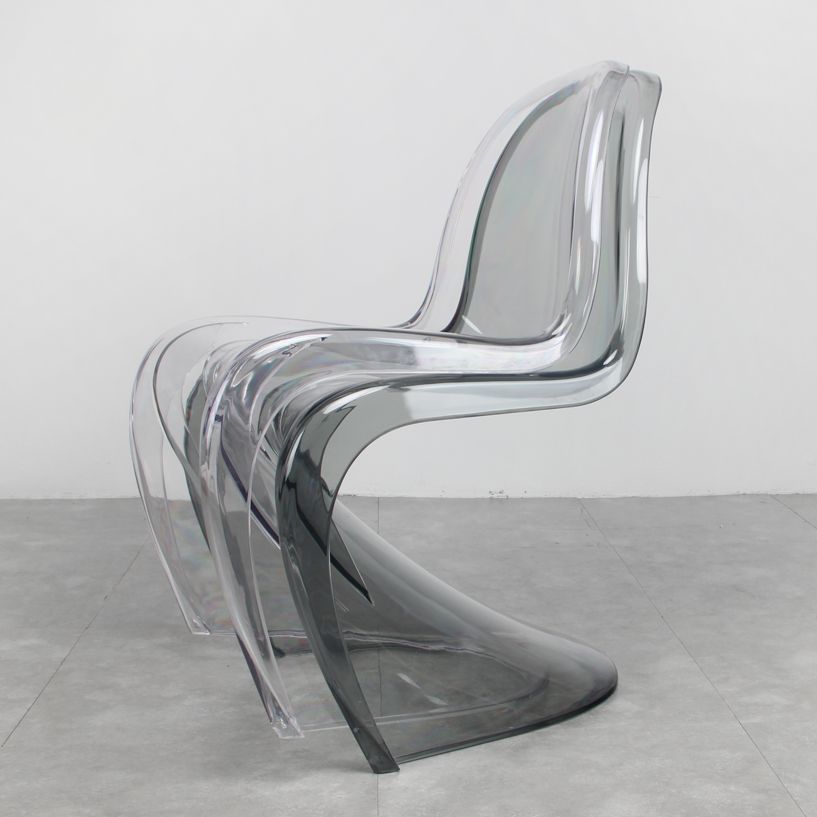 Contemporary Style Plastic Dining Armless Chair Curved Dining Solid Chair (Set of 4) Clearhalo ' kitchen&dining_furn' 'Dining Chairs' 'Dining Tables & Seating' 'dining_chair' 'Furniture' 'furniture_dining_chair' 'Kitchen & Dining Furniture' 'kitchen' 1200x1200_042cf20f-a226-4897-b410-804e5ac1ecfd