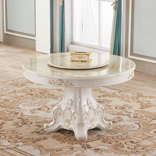 Tavolo da pranzo vittoriano in legno di quercia con piedistallo