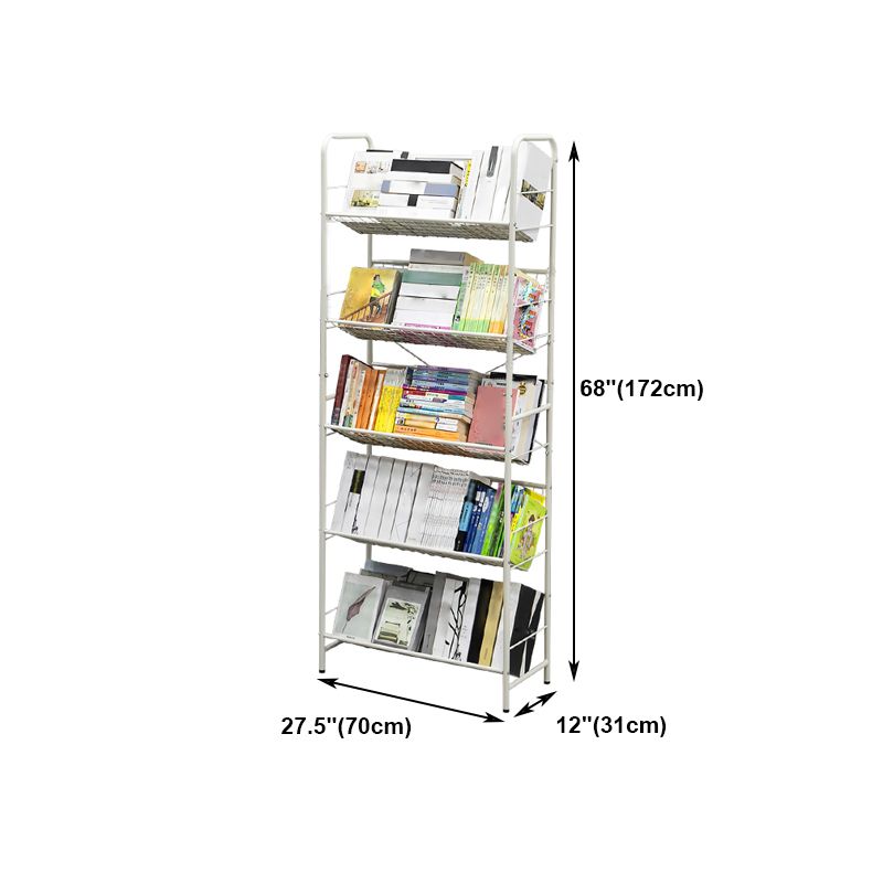 Modern Style Steel Bookshelf Open Back Etagere Bookcase for Home Clearhalo 'Bookcases' 'furn' 'furn_bookcases' 'Furniture' 'Office Furniture' 1200x1200_042ed371-807f-417d-ab71-f0f197e94fec
