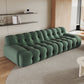 Modernistic Biscuit Back Sofa Tuxedo Arm Loveseat for Bonus Room