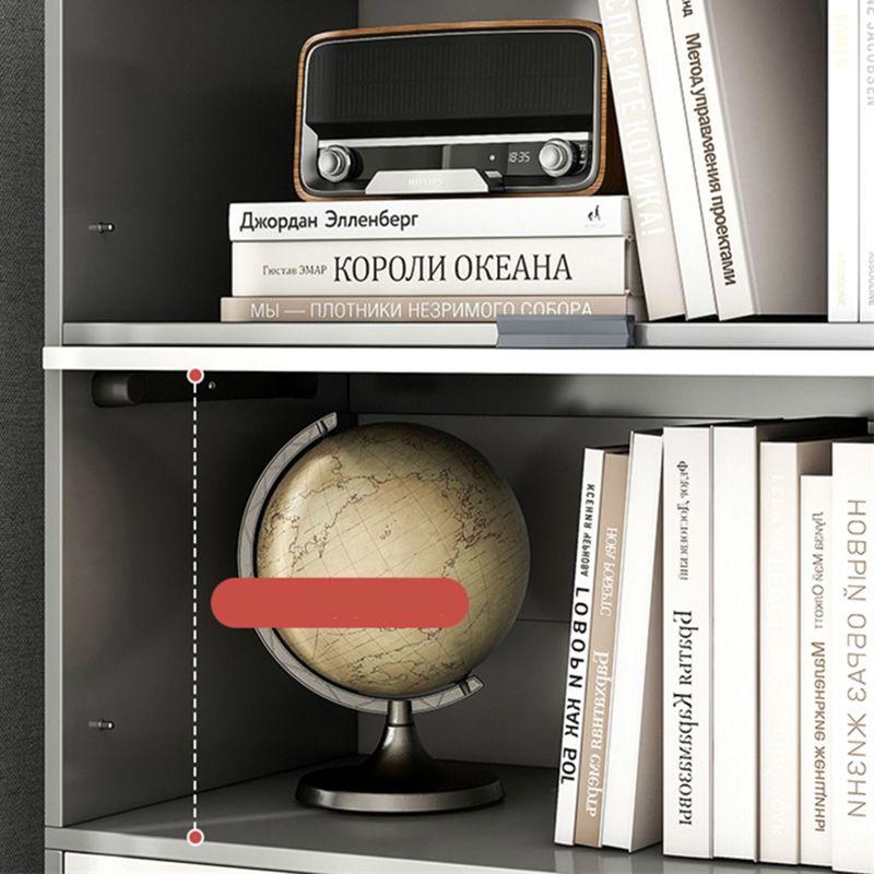 Libreria in legno ingegnerizzato in legno con porte chiuse in libreria incluse