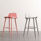 Modern Style Metal Bar Stool Plastic Low Back Counter Stool for Indoor