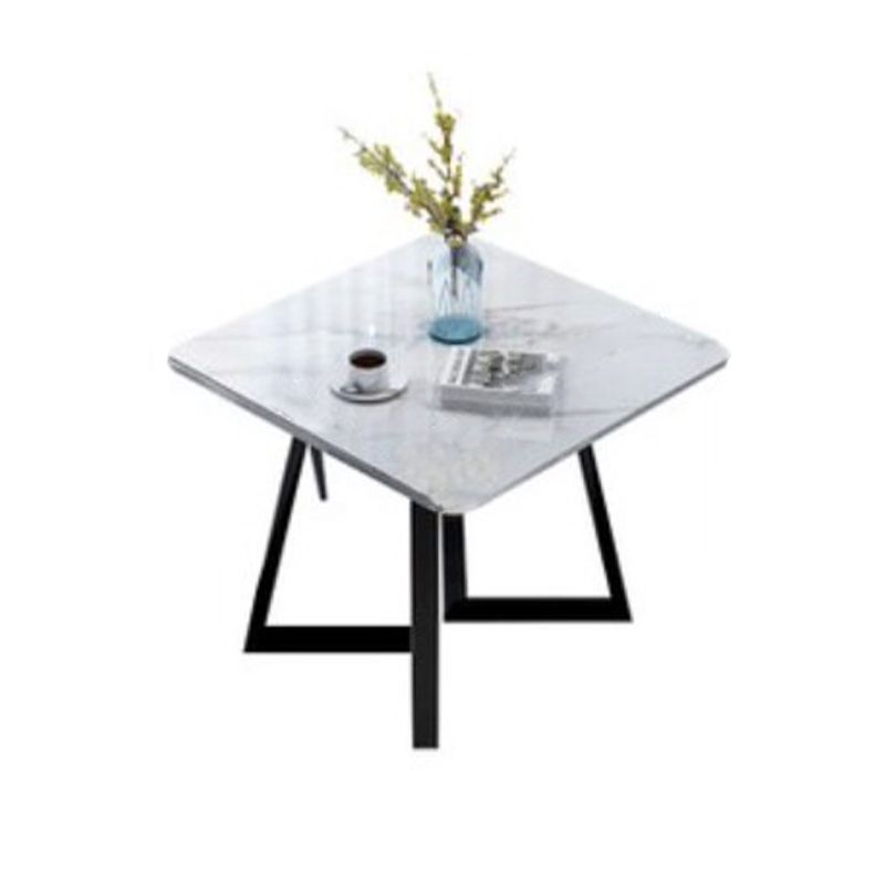 Glam Style Stone Square Dining Table with Metal 4 Legs for Living Room Clearhalo 'Dining Tables & Seating' 'Dining Tables' 'dining_table' 'furn' 'furn_dining_table' 'Furniture' 'furniture_dining_table' 'Kitchen & Dining Furniture' 'kitchen' 'kitchen_dining_table' 1200x1200_0431ea08-e44a-4f01-a2fa-86e005826514