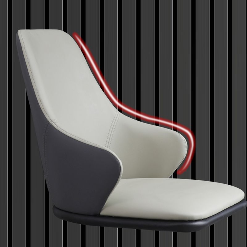 Industrial Design Arm Solid Back Dining Chairs Leather Dining Chairs for Kitchen Clearhalo ' kitchen&dining_furn' 'Dining Chairs' 'Dining Tables & Seating' 'dining_chair' 'furn' 'furn_dining_chair' 'Furniture' 'furniture_dining_chair' 'Kitchen & Dining Furniture' 'kitchen' 1200x1200_0432a211-f376-496f-9f8d-bb3742dec6e2