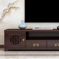 Mueble de TV de madera maciza, consola de soporte de TV abierta Simple para el hogar, estilo tradicional