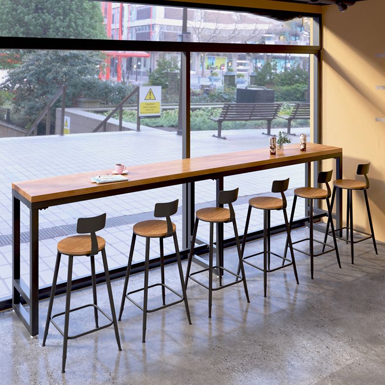 Modern 1/2/4/7 Pieces Solid Wood Pub Table Set Rectangular Counter Table for Dining Room