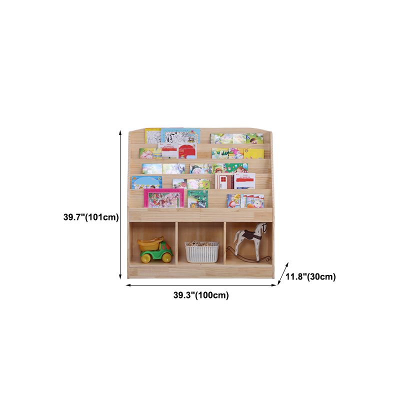 Pin de bibliothèque en bois naturel