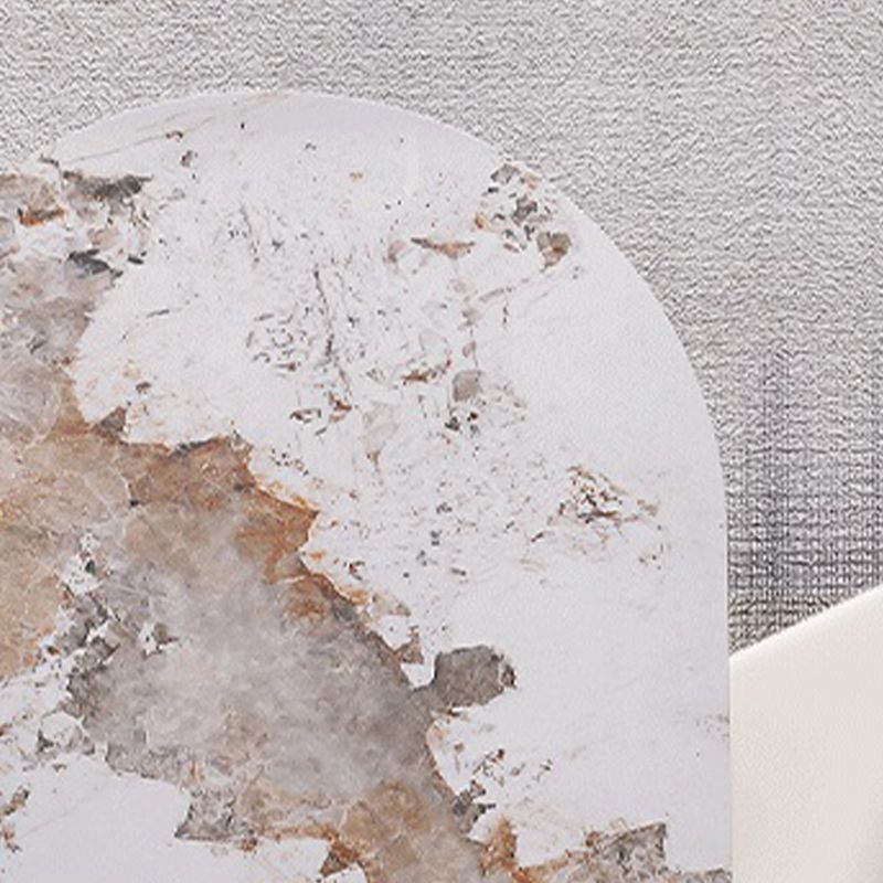 Luxury Sintered Stone Table Oval White Table with Double Pedestal Clearhalo 'Dining Tables & Seating' 'Dining Tables' 'dining_table' 'furn' 'furn_dining_table' 'Furniture' 'Kitchen & Dining Furniture' 1200x1200_04355c1e-b42c-4a63-9800-0e2b8782068c